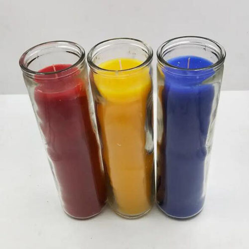 7 days devotional prayer candles in glass jars
