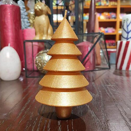 christmas gold tree candles