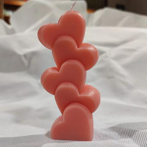valentine heart shaped aesthetic candles